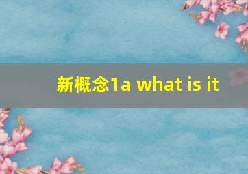 新概念1a what is it